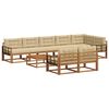 vidaXL Conjunto de Sof&aacute;s para Exterior 9 pcs Natural e Bege
