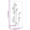 vidaXL Decora&ccedil;&atilde;o p/ muro de jardim 105x55 cm a&ccedil;o corten design bambu