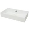vidaXL Lavat&oacute;rio + abertura p/ torneira cer&acirc;mica branco 76x42,5x14,5cm