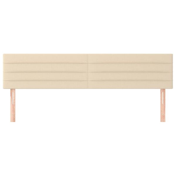 vidaXL Cabeceiras creme 160x5x78/88 cm tecido