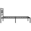 vidaXL Estrutura de cama metal s/ colchão c/ cabeceira 75x190 cm preto