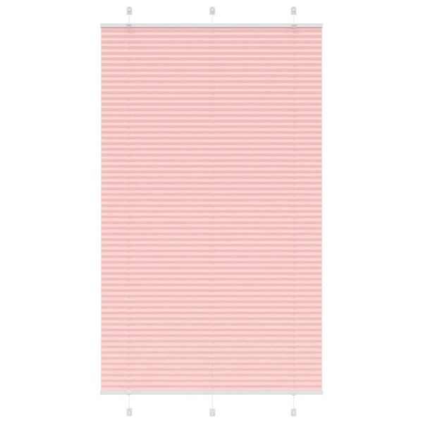 vidaXL Rosa Plissada Cega 115x200 cm Largura Tecido 114,4cm Poli&eacute;ster