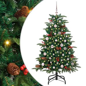 vidaXL &Aacute;rvore de Natal Artificial Verde 150 cm PVC, Metal e Pl&aacute;stico