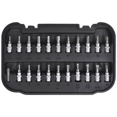 Conjunto ferramentas-chaves com remoção rápida de catraca,46 pçs 1/4"
