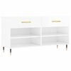 vidaXL Banco sapateira 102x35x55 cm derivados madeira branco brilhante