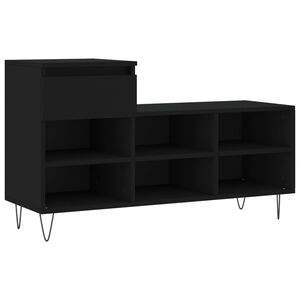 vidaXL Sapateira 102x36x60 cm derivados de madeira preto