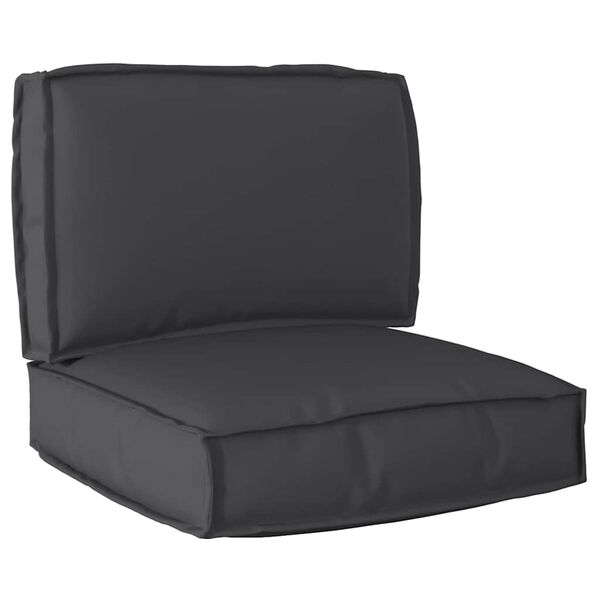 vidaXL Conjunto de Almofadas para Palete 2 pcs Preto Tecido Oxford