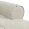 vidaXL Chaise Lounge com almofada Creme 91 x 157 x 91 cm Veludo