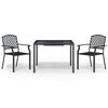 vidaXL 3 pcs conjunto de jantar para jardim a&ccedil;o antracite