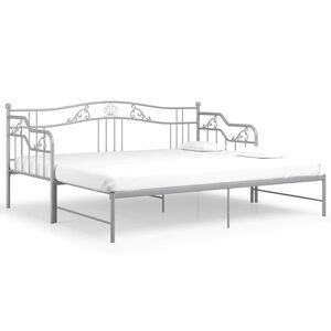 vidaXL Estrutura sof&aacute;-cama de puxar 90x200 cm metal cinzento
