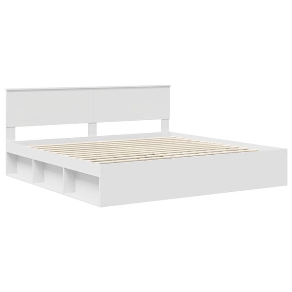 vidaXL Estrutura da Cama com cabeceira Branco 200 x 200 cm