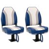vidaXL Assentos de barco 2 pcs com pedestal rotativo a 360&deg;