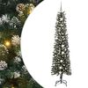 vidaXL &Aacute;rvore de Natal Artificial Verde 210 cm PVC, Pl&aacute;stico e A&ccedil;o