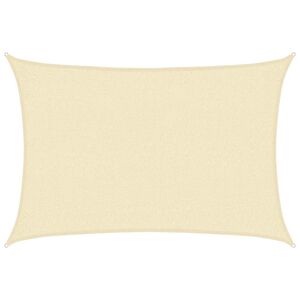 vidaXL Para-sol estilo vela 160 g/m&sup2; 2x3 m PEAD cor creme