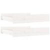 vidaXL Gavetas de cama 2 pcs madeira de pinho maci&ccedil;a branco