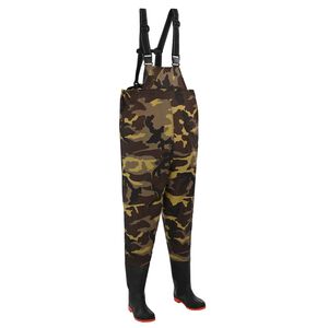 vidaXL Cal&ccedil;as de pesca com botas Tamanho 44 Camuflagem