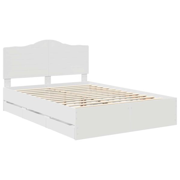 vidaXL Estrutura da Cama Branco 160 x 200 cm Madeira de Engenharia