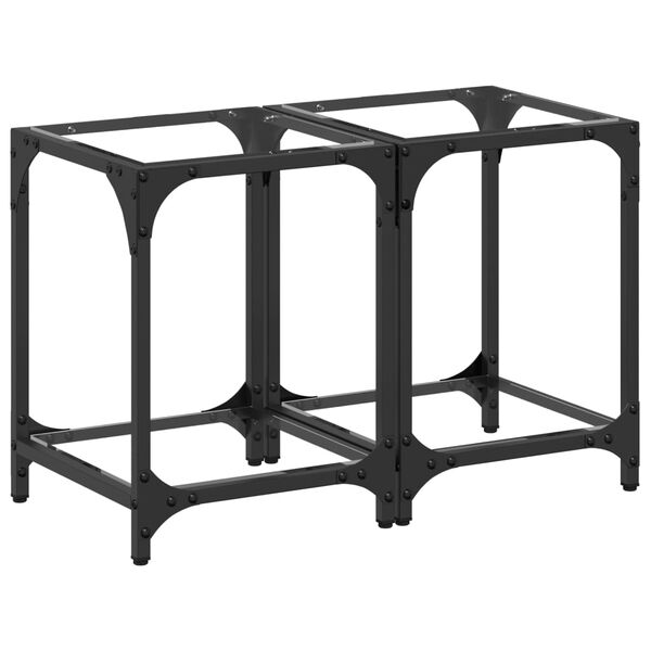 vidaXL Mesa de centro c/ topo em vidro transparente 30x30x40 cm aço