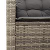 vidaXL Cadeira de jardim com almofad&otilde;es vime PE cinzento