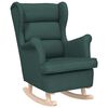 vidaXL Cadeira de baloi&ccedil;o 74x90x102 cm tecido verde-escuro