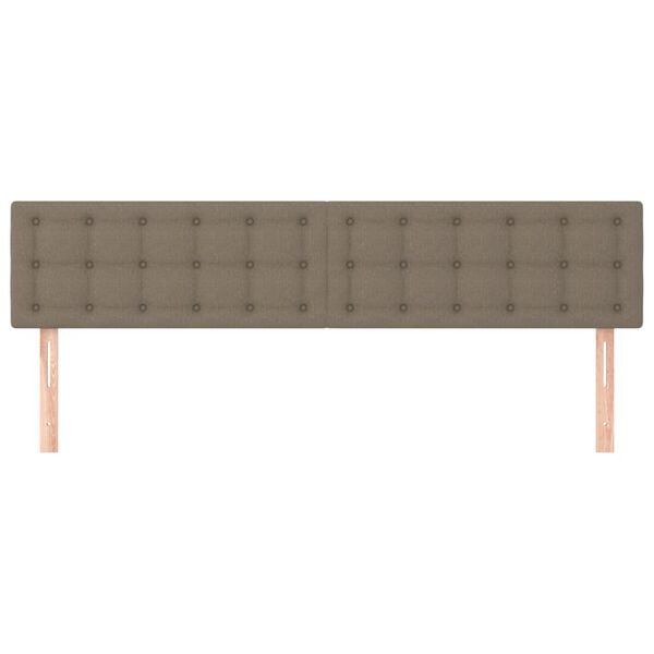 vidaXL Cabeceiras cinzento-acastanhado 180x5x78/88 cm tecido