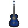 vidaXL 8 pcs conjunto guitarra clássica para iniciantes 3/4 36" azul