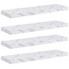 vidaXL Prateleira de Parede 4 unid. M&aacute;rmore Branco 80 x 23,5 x 3,8 cm