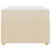 vidaXL Estrutura da Cama com colch&atilde;o Creme 90 x 200 cm tecido