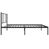 vidaXL Estrutura de cama com cabeceira 107x203 cm metal preto