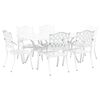 vidaXL Conjunto de Jantar para Jardim 7 unid. Branco Alum&iacute;nio
