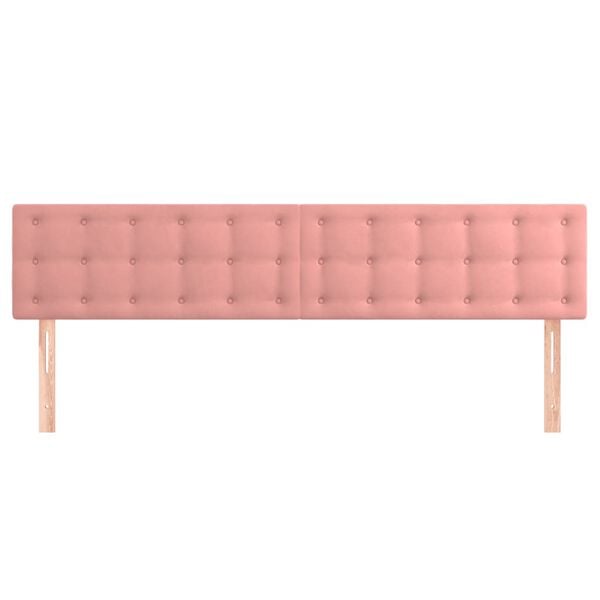 vidaXL Cabeceiras rosa 200x5x78/88 cm veludo