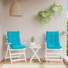 vidaXL Almofad&otilde;es cadeira encosto baixo 2 pcs tecido oxford turquesa