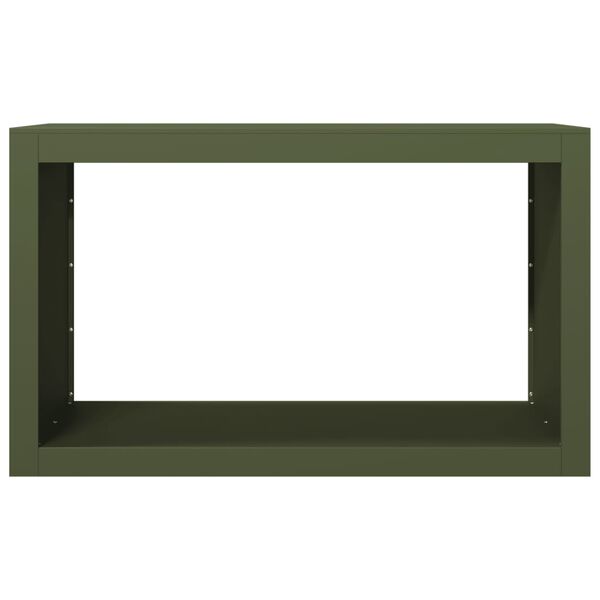 vidaXL Suporte para lenha 100x40x60 cm a&ccedil;o verde