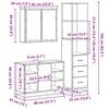 vidaXL 3 pcs conj. móveis casa banho derivados madeira carvalho sonoma