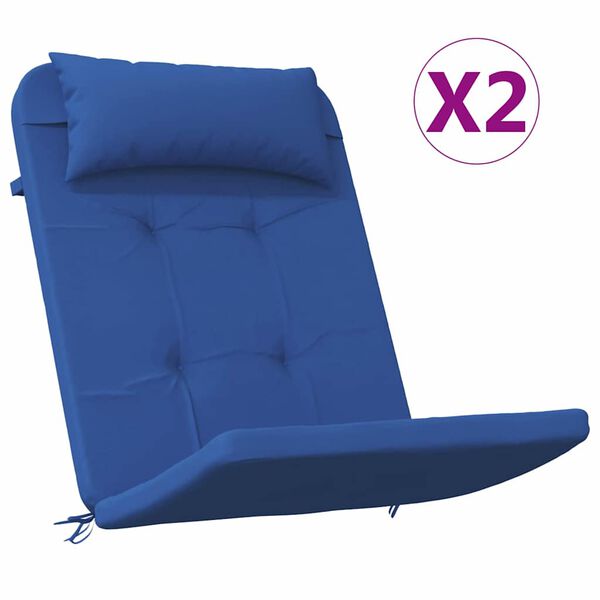 vidaXL Almofadas de cadeira 2 pcs Azul 58 x 77 x 4,5 cm Tecido Oxford