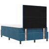 vidaXL Cama Box com colch&atilde;o Azul escuro 120 x 200 cm Veludo