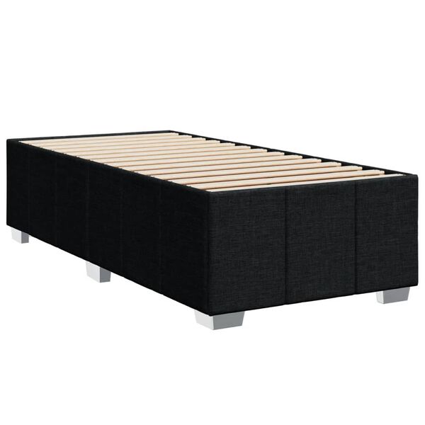 vidaXL Estrutura de cama sem colch&atilde;o 90x190 cm tecido preto