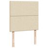 vidaXL Estrutura de cama otomana com colch&otilde;es tecido creme 160x200cm