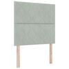 vidaXL Cabeceira Cinzento-claro 100 cm Veludo