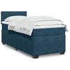 vidaXL Cama boxspring com colch&atilde;o 100x200 cm veludo azul