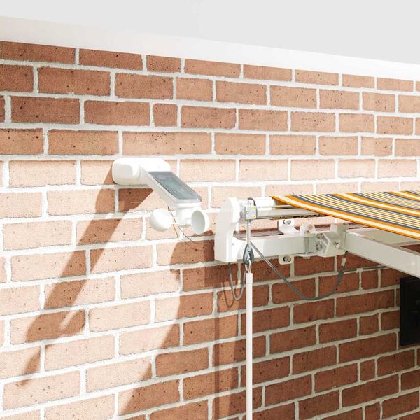 vidaXL Toldo Retr&aacute;til Multicolor 450 &times; 300 cm Poli&eacute;ster e Metal