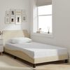 vidaXL Estrutura de cama Dover 100x200 cm tecido cor creme