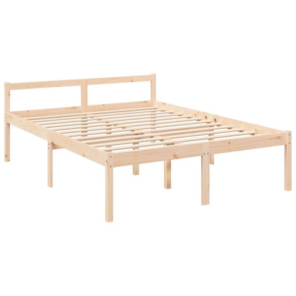 vidaXL Cama para idosos 160x200 cm pinho maci&ccedil;o