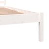 vidaXL Estrutura de cama casal 135x190 cm pinho maci&ccedil;o branco