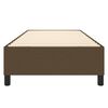 vidaXL Estrutura de cama com molas 90x190 cm tecido castanho-escuro