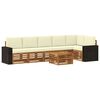 vidaXL Conjunto de Sof&aacute; Sectional com almofada 7 pcs Natural e Creme