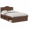 vidaXL Estrutura da Cama com cabeceira Carvalho Marrom 120 x 190 cm