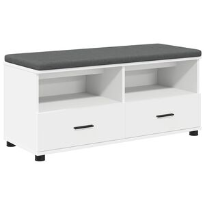 vidaXL Banco de Hall Branco 100 x 38 x 46 cm