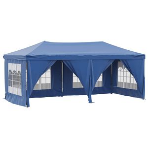 vidaXL Tenda para festas dobr&aacute;vel com paredes laterais 3x6 m azul