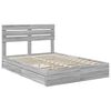 vidaXL Cama com Armazenamento com cabeceira Cinza Sonoma 160 x 200 cm